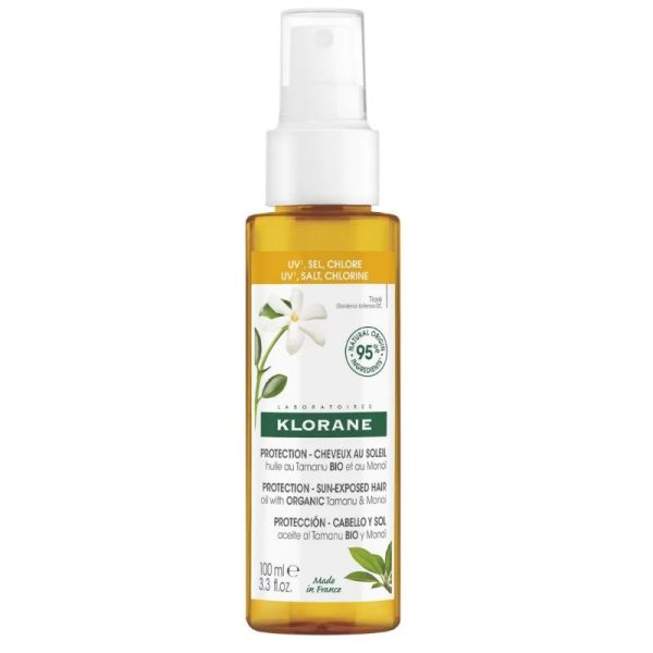 Solaire Huile Protectrice Cheveux au Tamanu Bio et au Monoï, 100ml