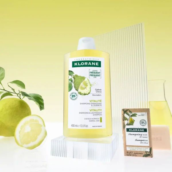 Klorane shampoing Cédrat légèreté cheveux normaux 400ml