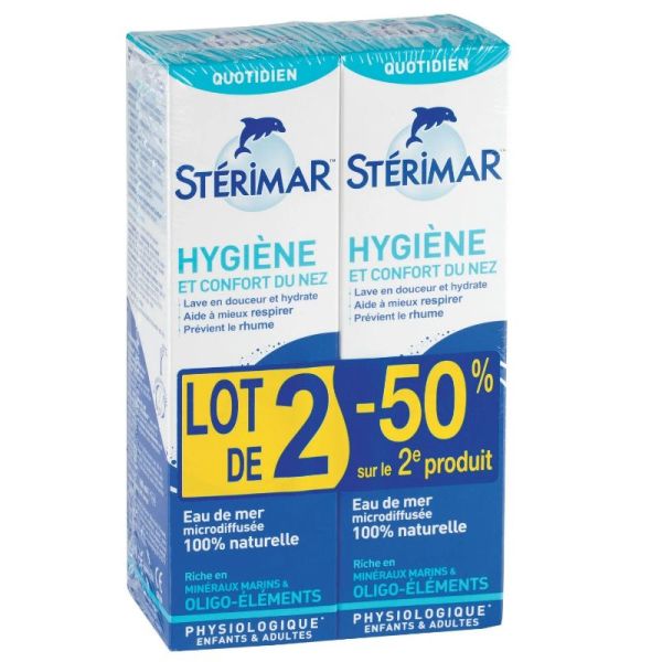 Stérimar Spray hygiène nez riche oligoéléments 2x100ml