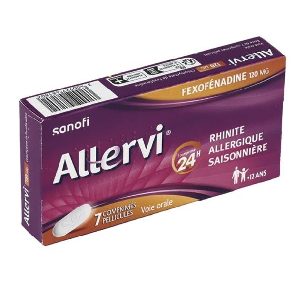 Allervi rhinite allergique 7 comprimés