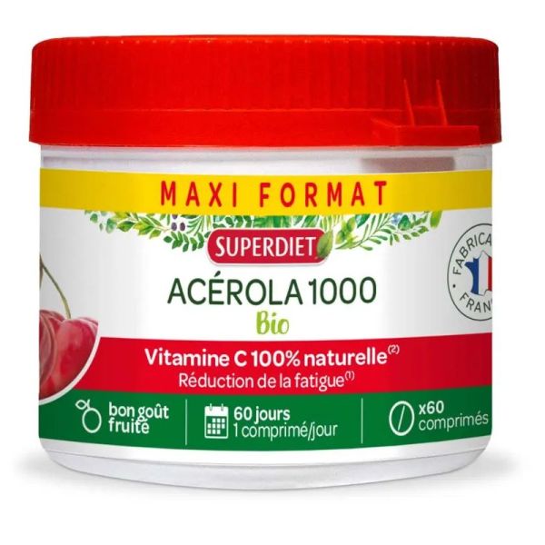 Super diet Acerola 1000 Bio 60 comprimés