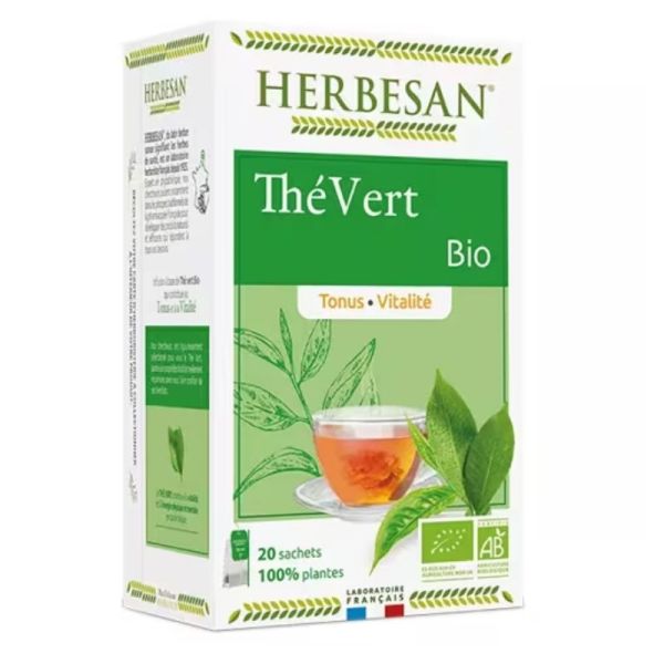 Herbesan Infusion Thé Vert Bio 20 Sachets