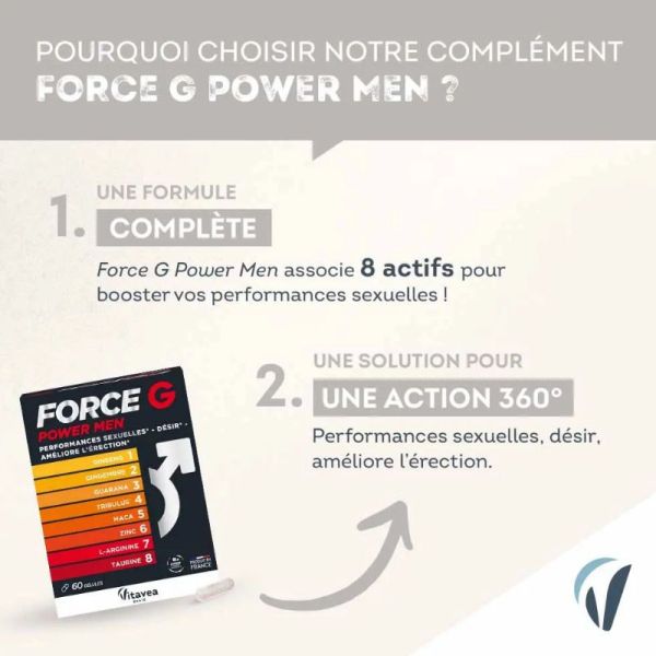 Vitavea Santé Force G Power Men performances sexuelles 60 gélules