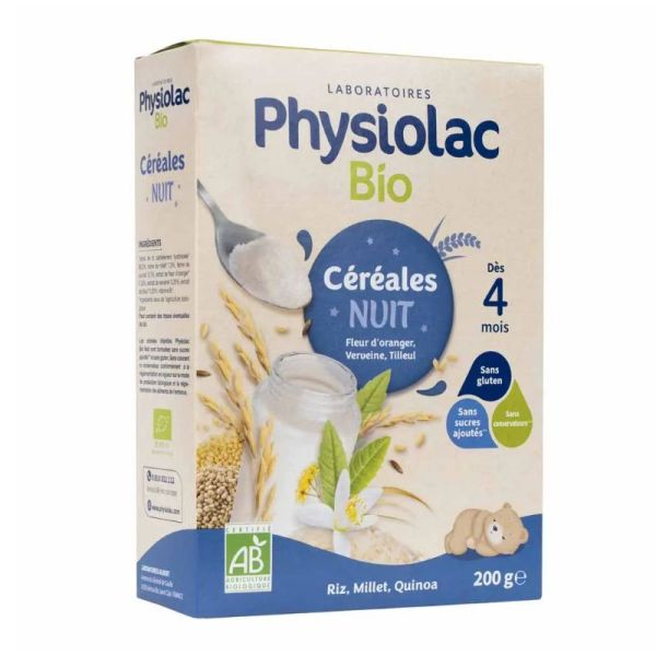 Physiolac Céréales Nuit dès 4 mois 200g
