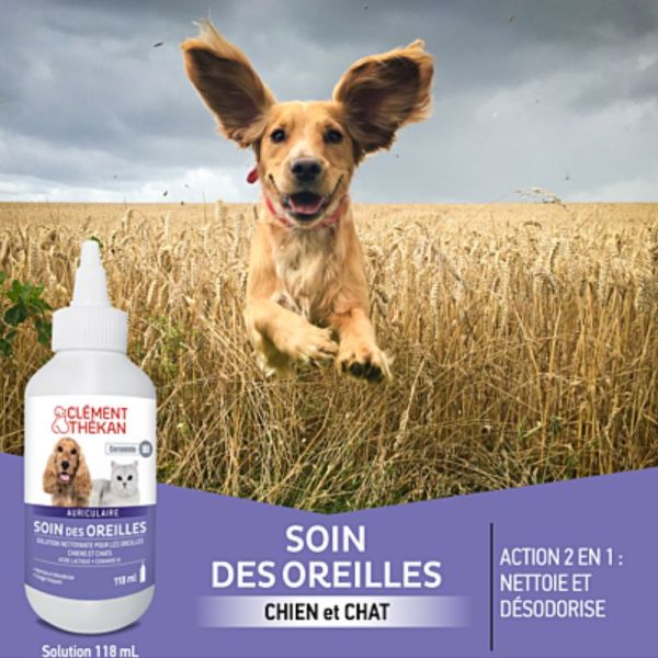 Clément Thékan solution nettoyante oreilles chien chat 118ml