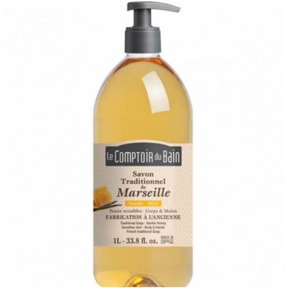 Le Comptoir du Bain savon de marseille vanille-miel 1 litre