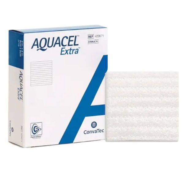 Aquacel Extra pansement hydrofibre,5X12,5cm 10 pansements