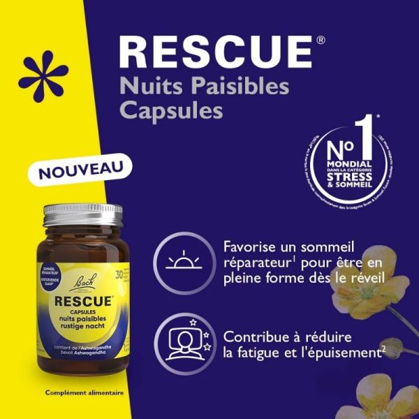 Bach Rescue nuits paisibles 30 capsules