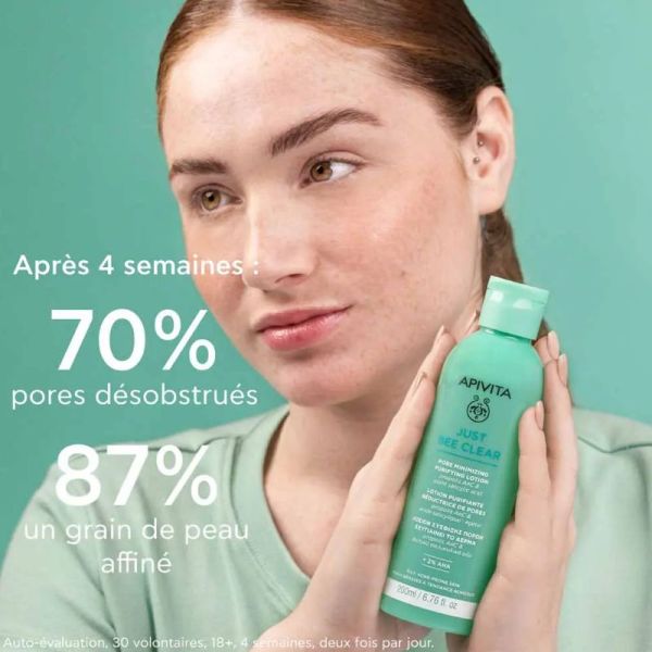 Apivita Just Bee Clear lotion purifiante réductrice de pores 200ml
