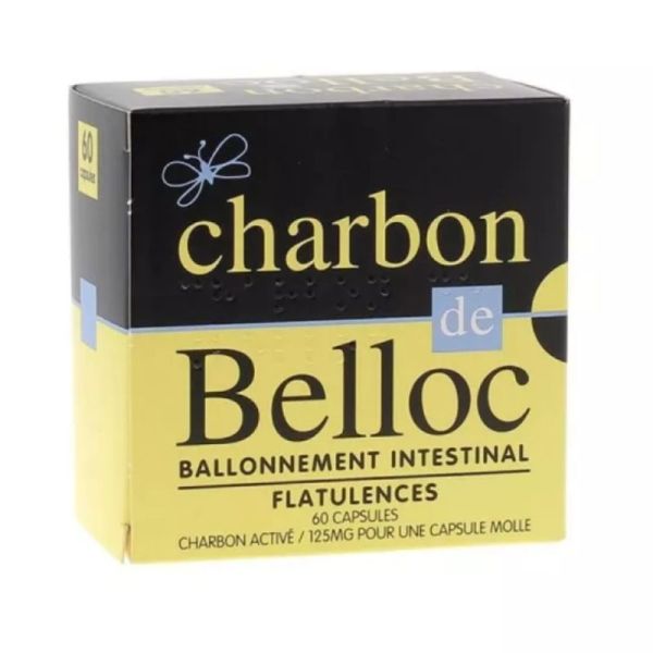 Charbon de Belloc 125mg 60 capsules