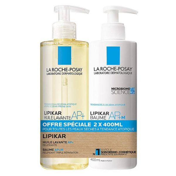 Lipikar Huile Lavante AP+ 400 ml + Baume Relipidant 400 ml