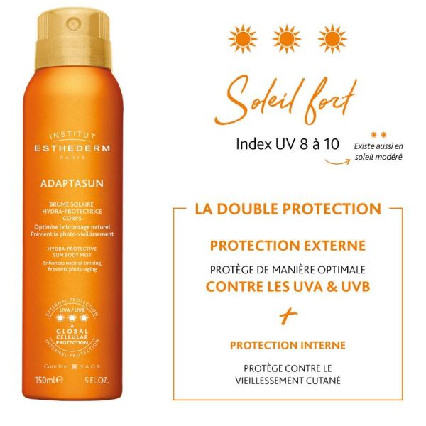 Institut Esthederm Adaptasun brume soyeuse protectrice corps soleil fort 150ml