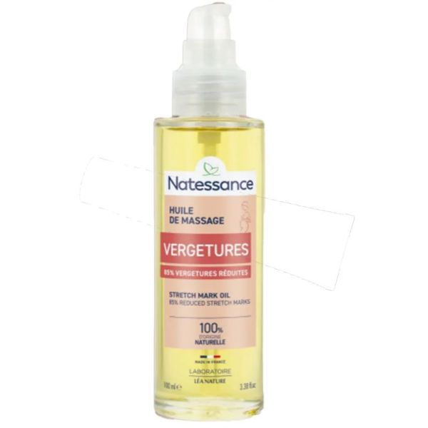 Natessance Huile de massage vergetures 100ml
