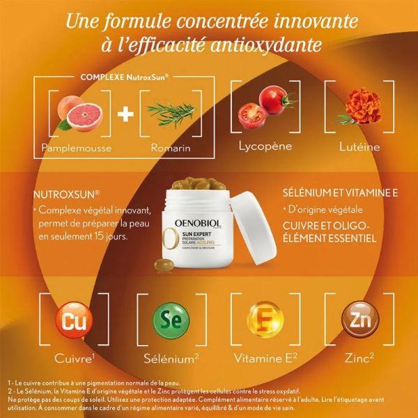Oenobiol Sun Expert préparation solaire accélérée 15 capsules