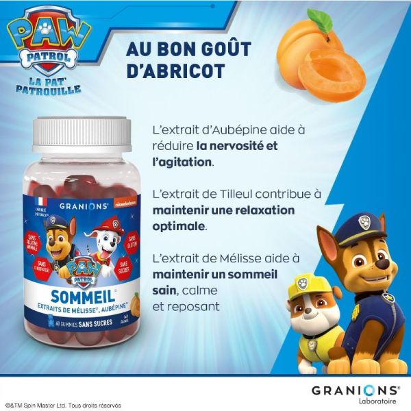 Granions Kid Pat'Patrouille Sommeil 60 Gummies
