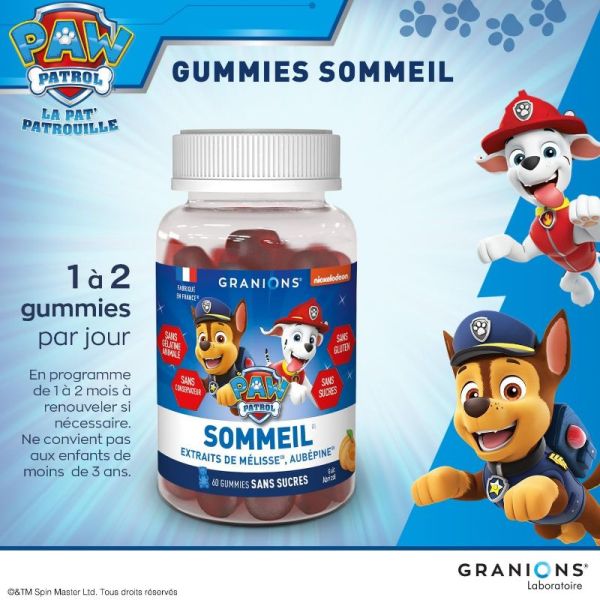 Granions Kid Pat'Patrouille Sommeil 60 Gummies