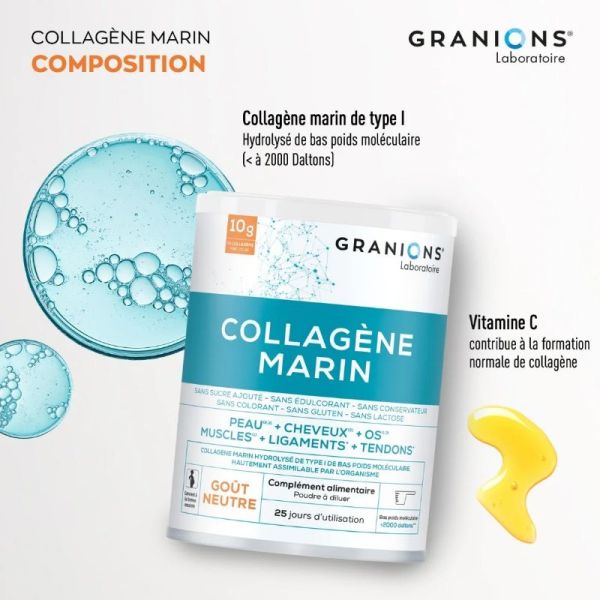 Granion collagène marin type 1 goût neutre 258g