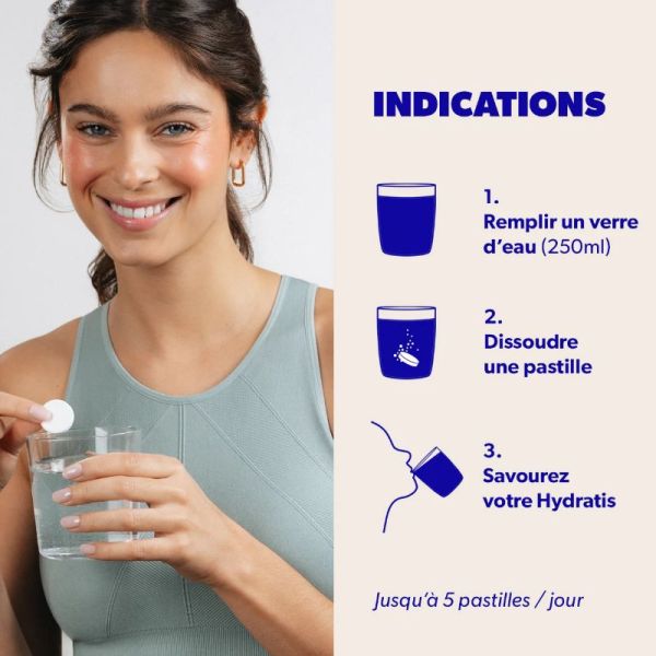 Hydratis arôme Neutre 20 pastilles effervescentes
