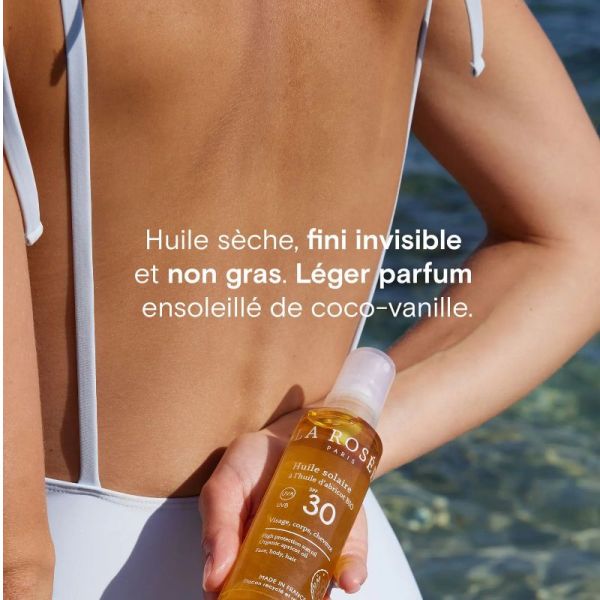 La Rosée huile solaire SPF30 abricot bio 150ml