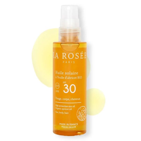 La Rosée huile solaire SPF30 abricot bio 150ml