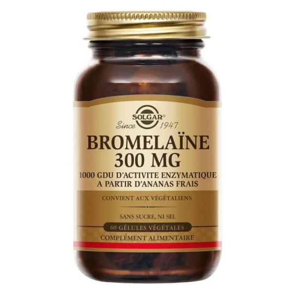 Solgar Bromelaïne système digestif 60 gélules végétales