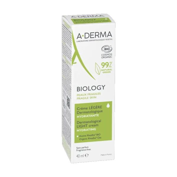 A-Derma Biology crème légère dermatologique hydratante bio 40ml