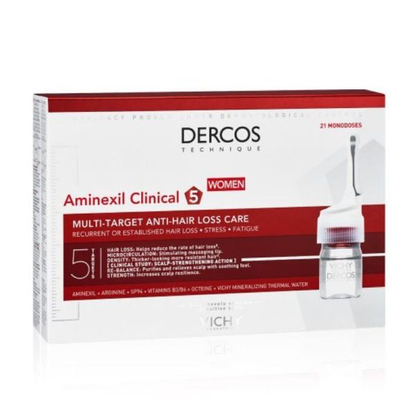 Vichy Dercos Aminexil Clinical 5 Femme 21 ampoules