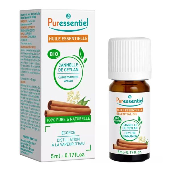 Puresentiel Huile essentielle bio Cannelle Ceylan 5ml