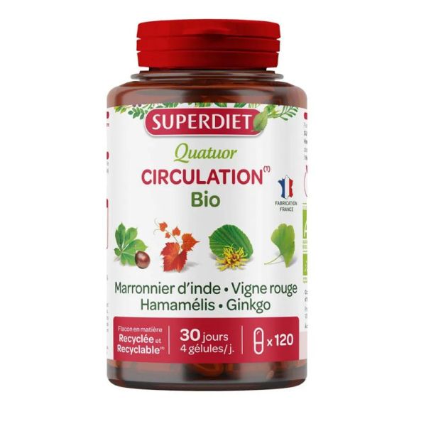 Superdiet Quatuor Circulation 120 gélules