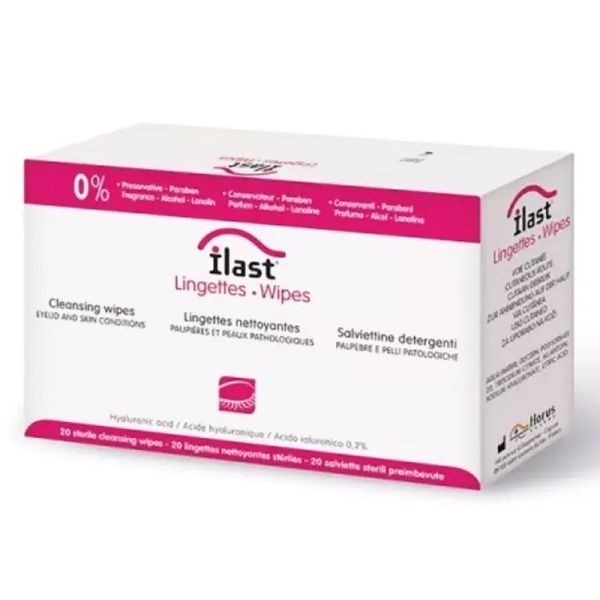 Horus Pharma Ilast 20 lingettes nettoyante paupieres