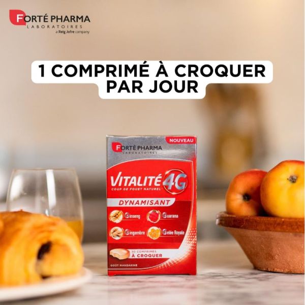 Forté Pharma Vitalité 4G dynamisant 30 comprimés à croquer