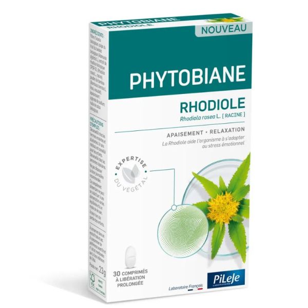 Pileje Phytobiane Rhodiole Apaisement et relaxation 30 comprimés