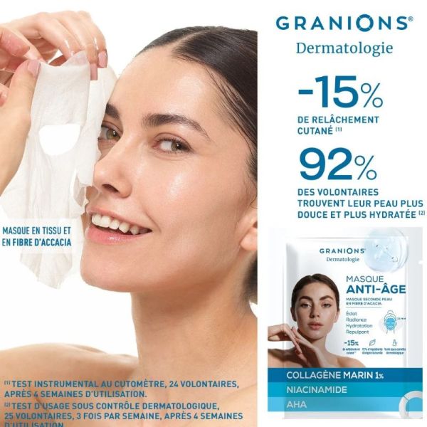 Granions masques anti-âge éclat 2+1 offert