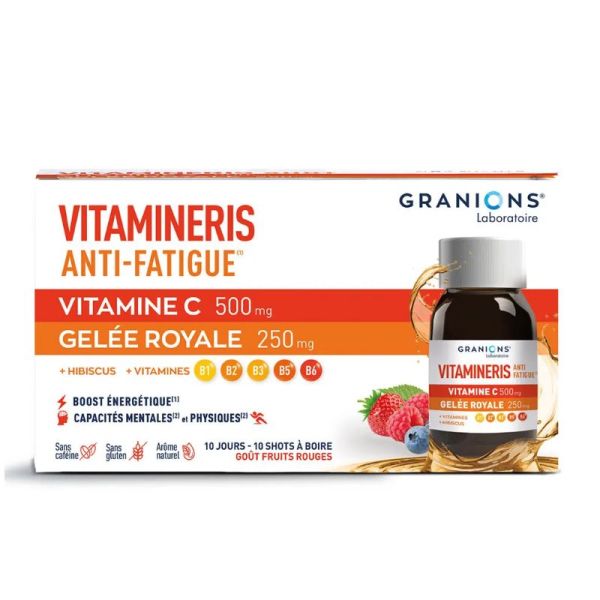 Granions Vitamineris Anti fatigue unidoses 10X25ml