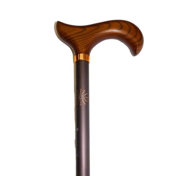 Aquaromat Canne réglable en aluminium marron motif étoilé AQ685