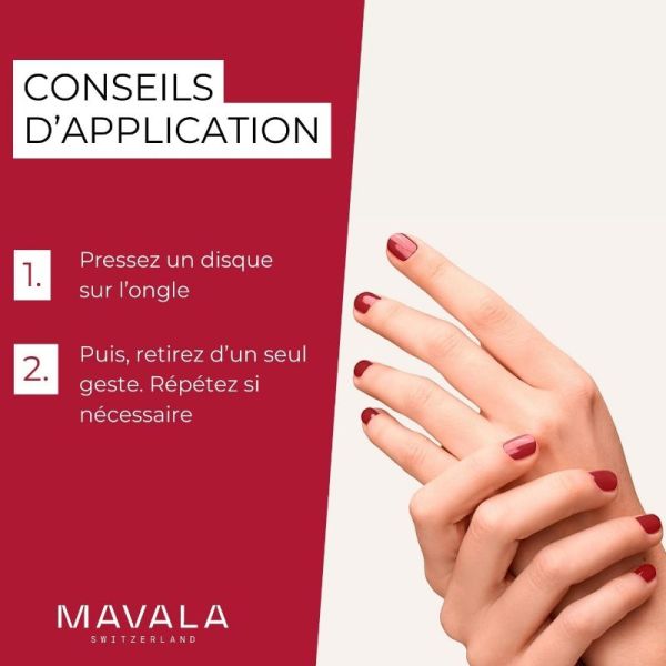 Mavala boîte de 30 disques dissolvants sans acétone