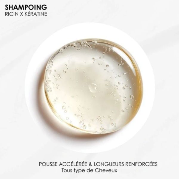 RoseBaie shampoing ricin & kératine pousse & hydratation 500ml