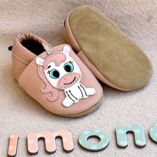 Taz chaussons bébé en cuir souple Simone la licorne 12-18M