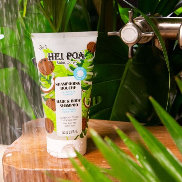 Hei Poa shampooing douche visage, corps & cheveux 150ml