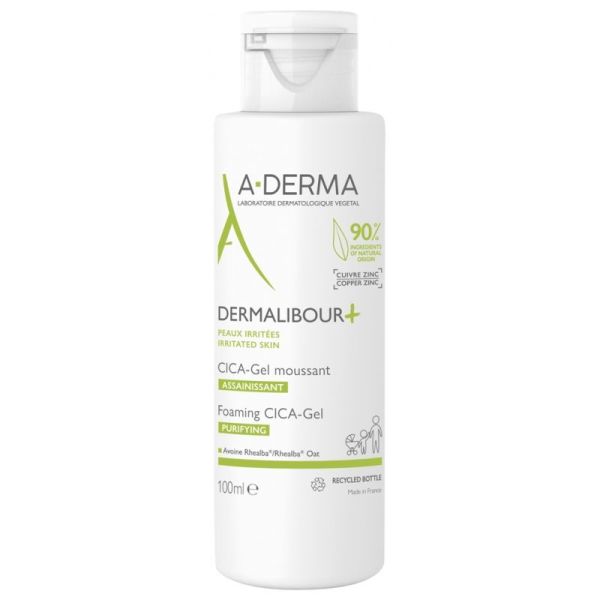 Dermalibour+ Cica-gel moussant assainissant 100ml