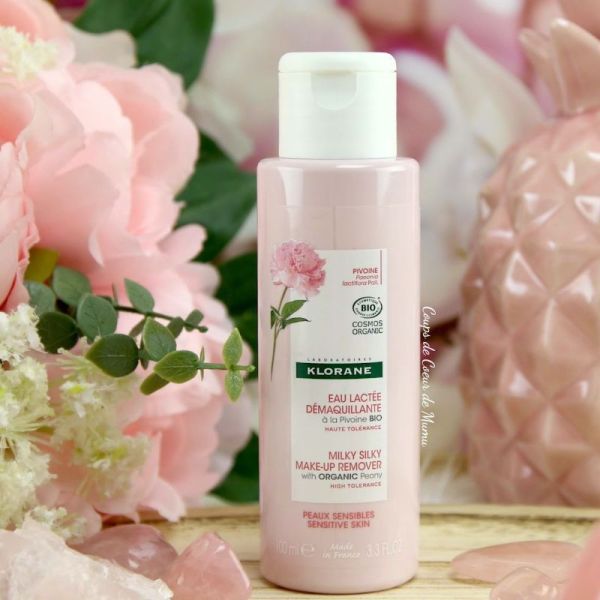 Klorane Pivoine Bio eau lactée démaquillante bio peau sensible 100ml