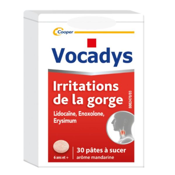 Cooper Vocadys irritations de la gorge 30 pâtes à sucer