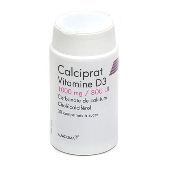 Calciprat Vitamine D3 1000 mg/800 UI comprimés à sucer