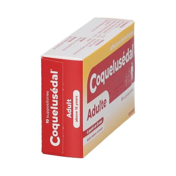 Coquelusédal adulte affections bronchiques 10 suppositoires
