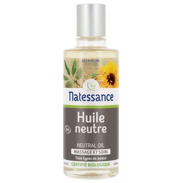 Natessance huile neutre massage et soin Bio 100 ml