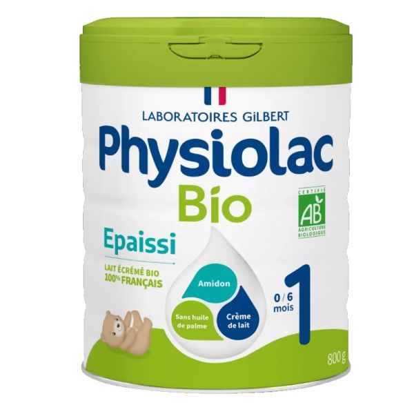 Physiolac Lait infantile Bio épaissi 1er âge 800g