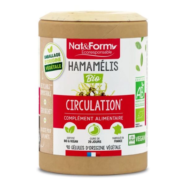 Nat&Form Écoresponsable Hamamelis Bio 90 gélules