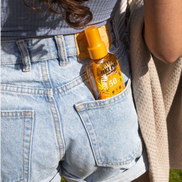 Hei Poa huile sèche solaire SPF50 au Monoï et aux extraits végétaux Bio 150ml