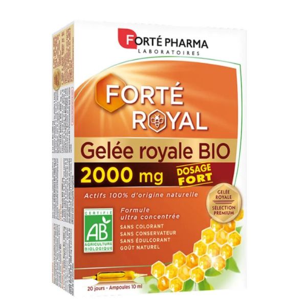 Forté Pharma Forté Royal Gelée Royale 2000 mg Bio 20 Ampoules