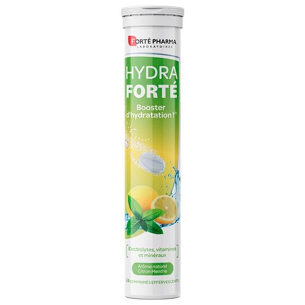 Forté Pharma Hydra Forté Booster d'Hydratation citron Menthe 24 comprimés effervescents